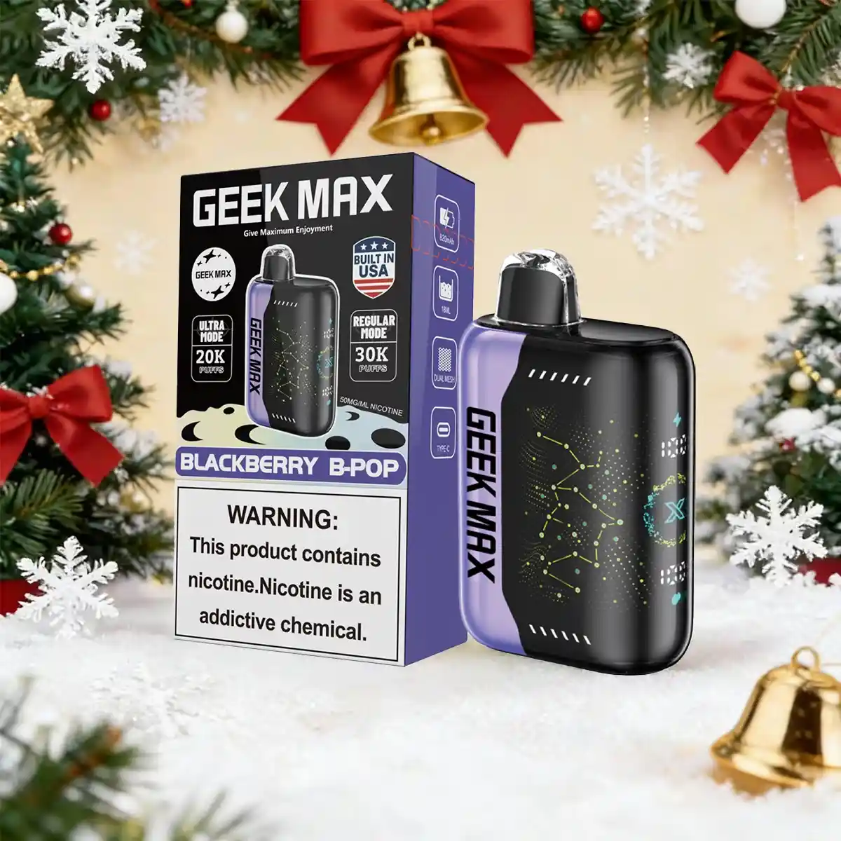Blackberry B-Pop | Geek Max 30000 Puffs Disposable Vape - JNR VAPES OFFICIAL