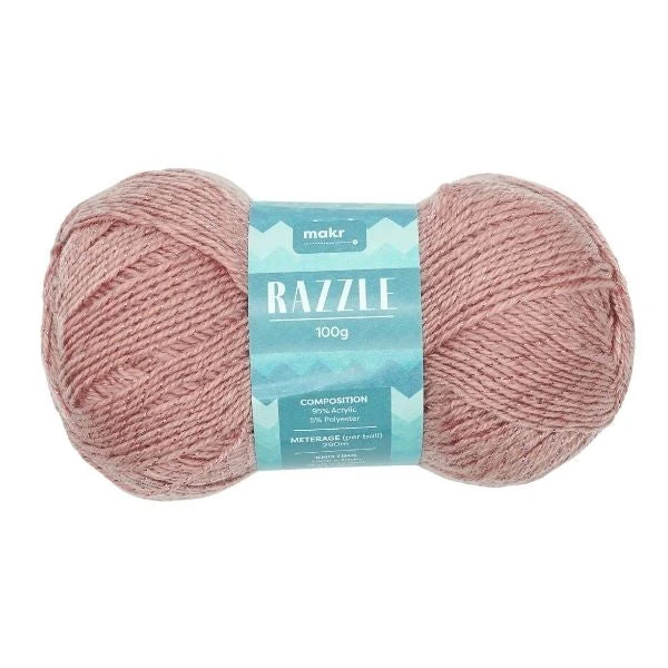 Makr Razzle Crochet & Knitting Yarn, 100g Acrylic Polyamide Yarn