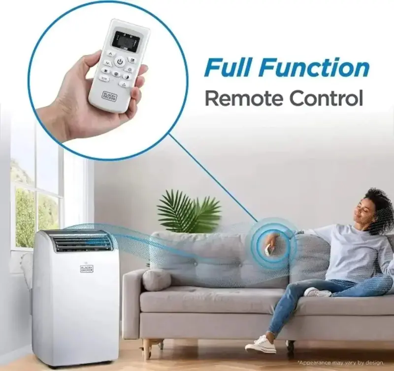 Klimatyzator przenośny BLACK+DECKER o mocy 14 000 BTU – kompaktowe urządzenie chłodzące do pomieszczeń o powierzchni do 700 stóp kwadratowych