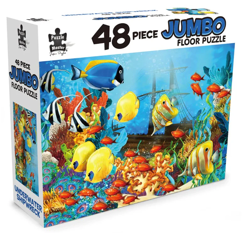 48-Piece Jumbo Floor Jigsaw Puzzle, Underwater Shipwreck