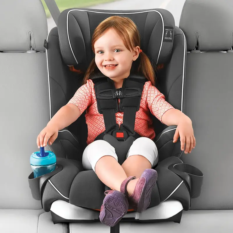 Fotelik samochodowy Chicco MyFit All-in-One – przejście z fotelika samochodowego z pasami bezpieczeństwa na fotelik podwyższający dla dzieci w wieku od 2 do 10 lat (11,3–45,4 kg)