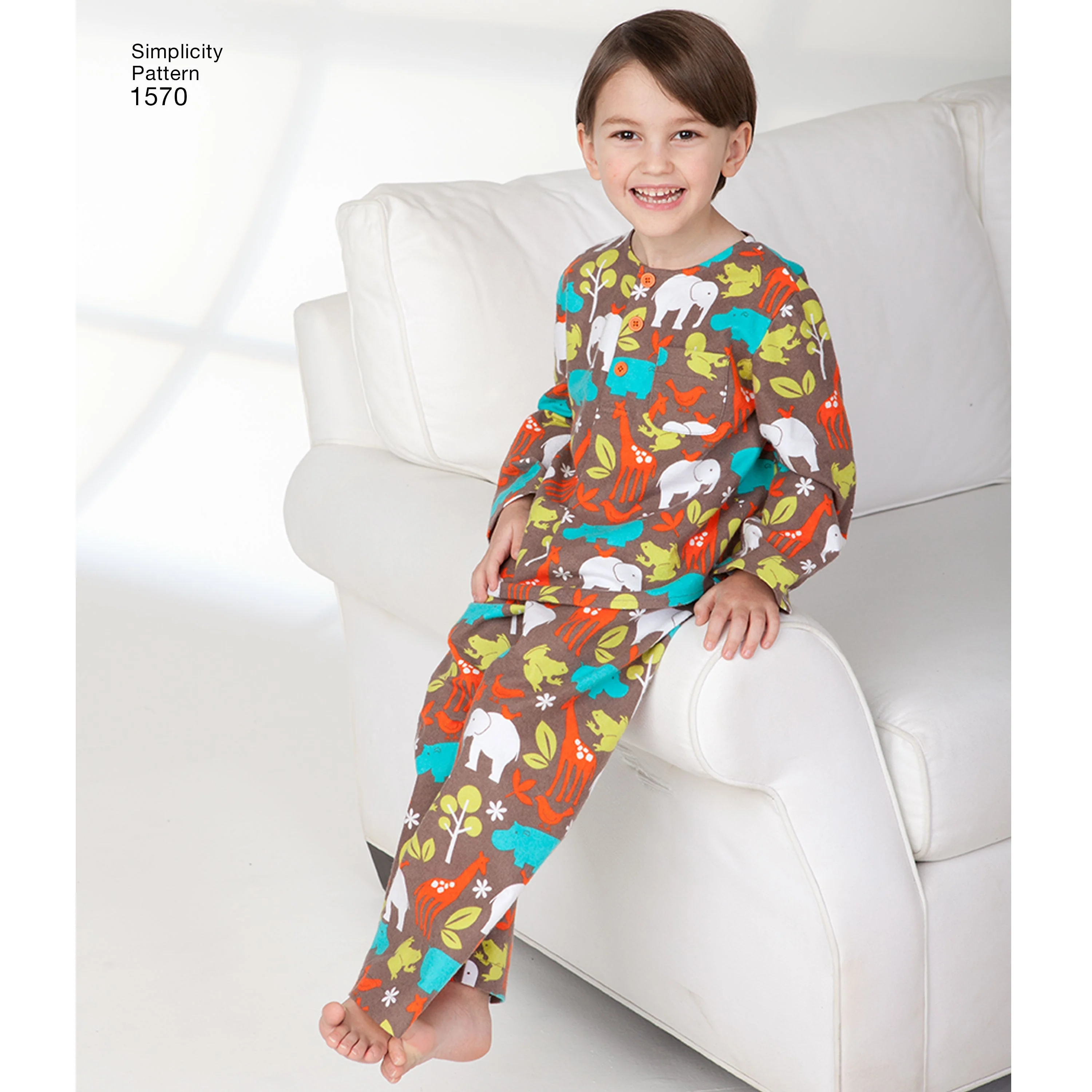 Simplicity Pattern 1570 Child's, Girls', and Boys' Loungewear