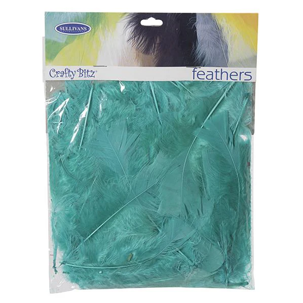 Turkey Feathers, Dark Turquoise- 10g