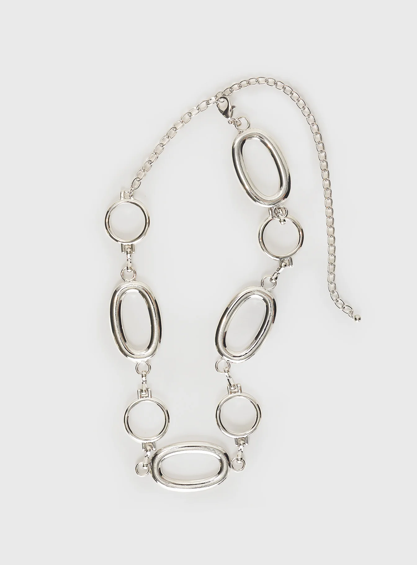 Halleck Silver Pendant Chain Belt Silver