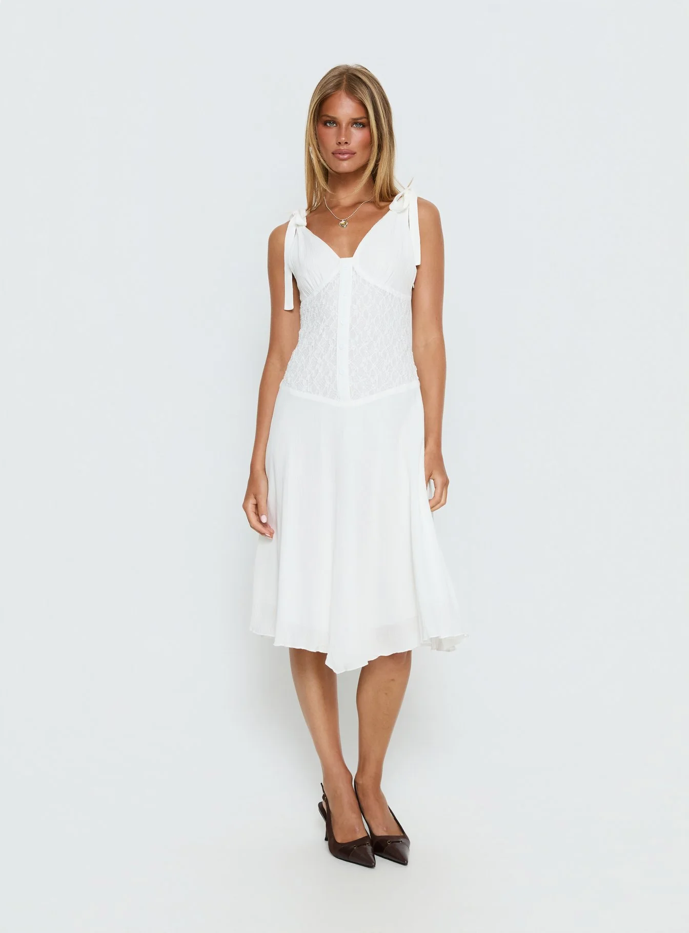 Danira Midi Dress White