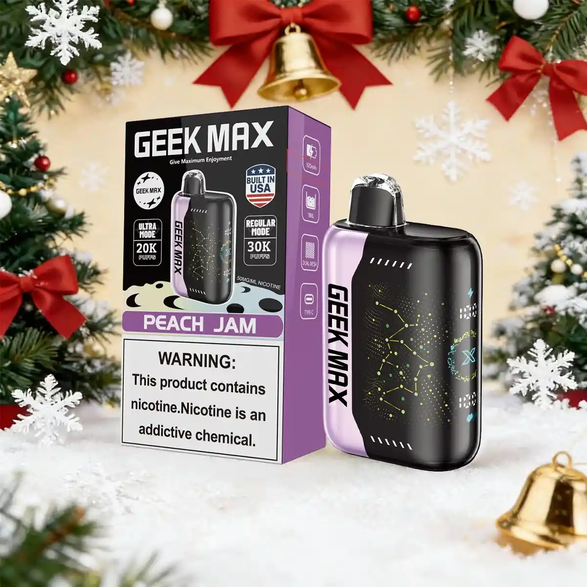 Peach Jam | Geek Max 30000 Puffs Disposable Vape - JNR VAPES OFFICIAL