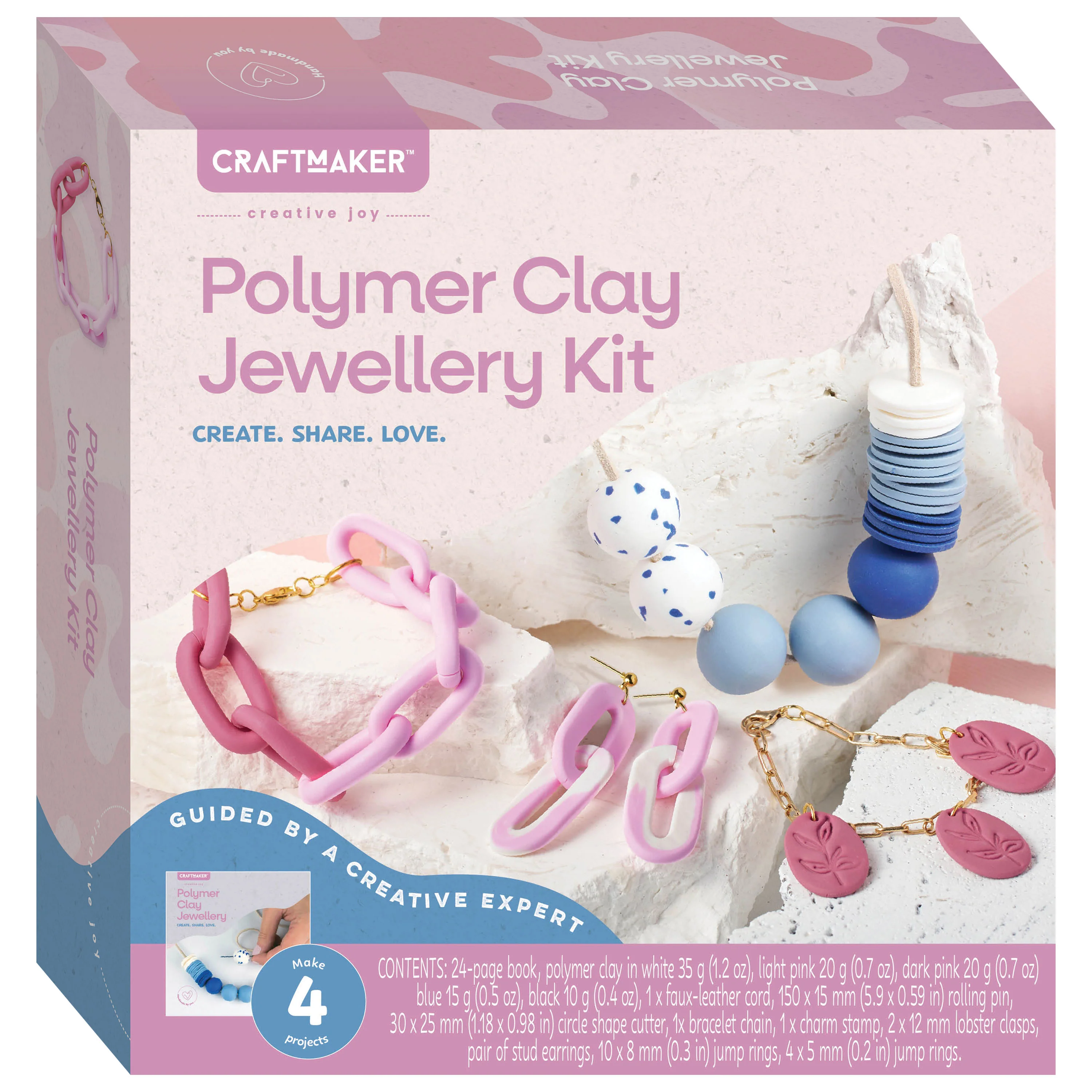 Craft Maker Polymer Clay Jewellery Kit (2025 ed)