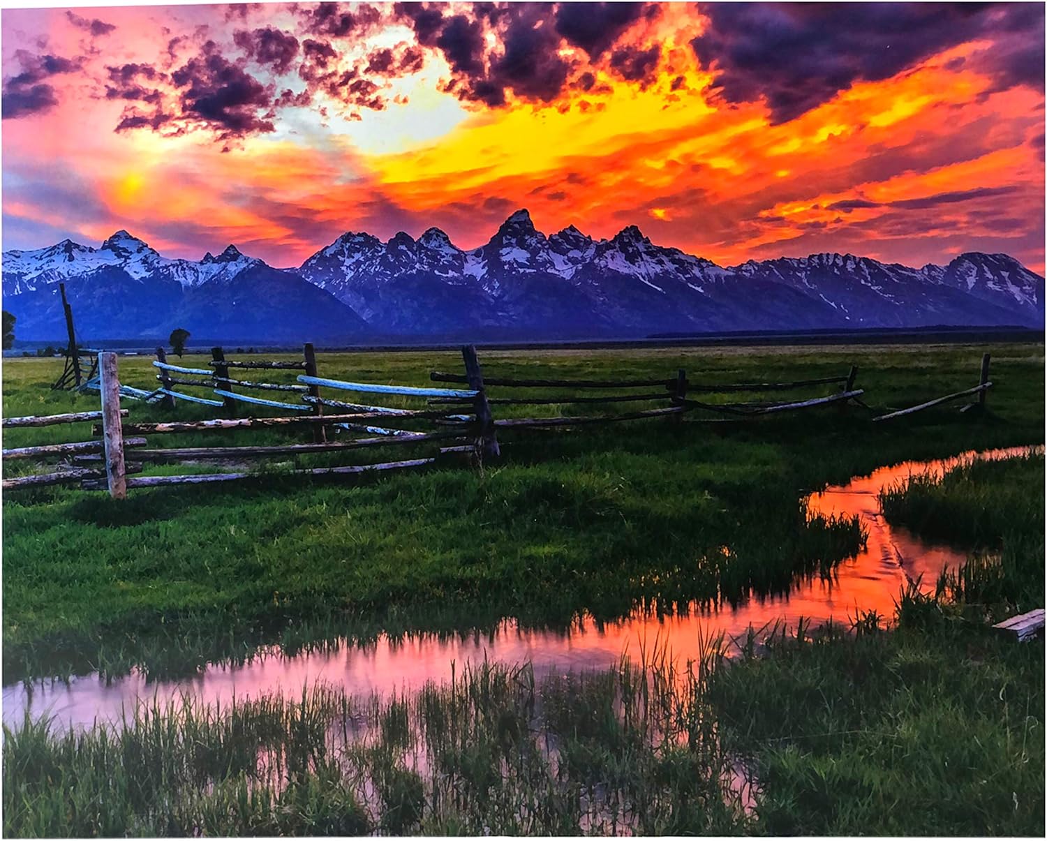 500-Piece Jigsaw Puzzle, Sunset At Grand Teton