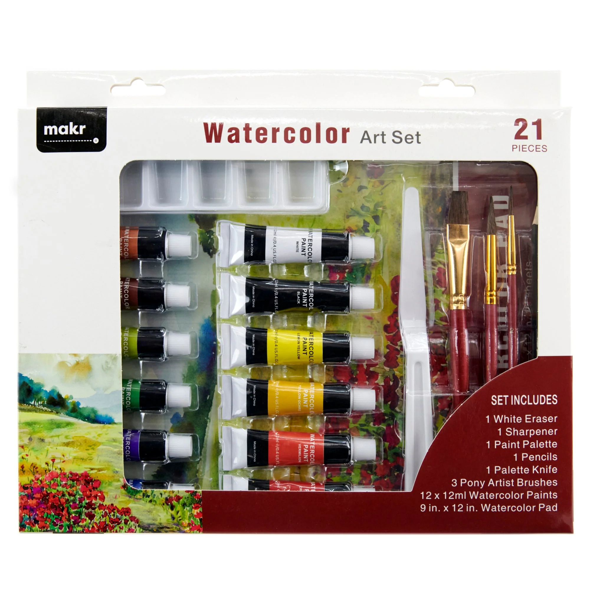 Makr Watercolour Art Set, 21pce