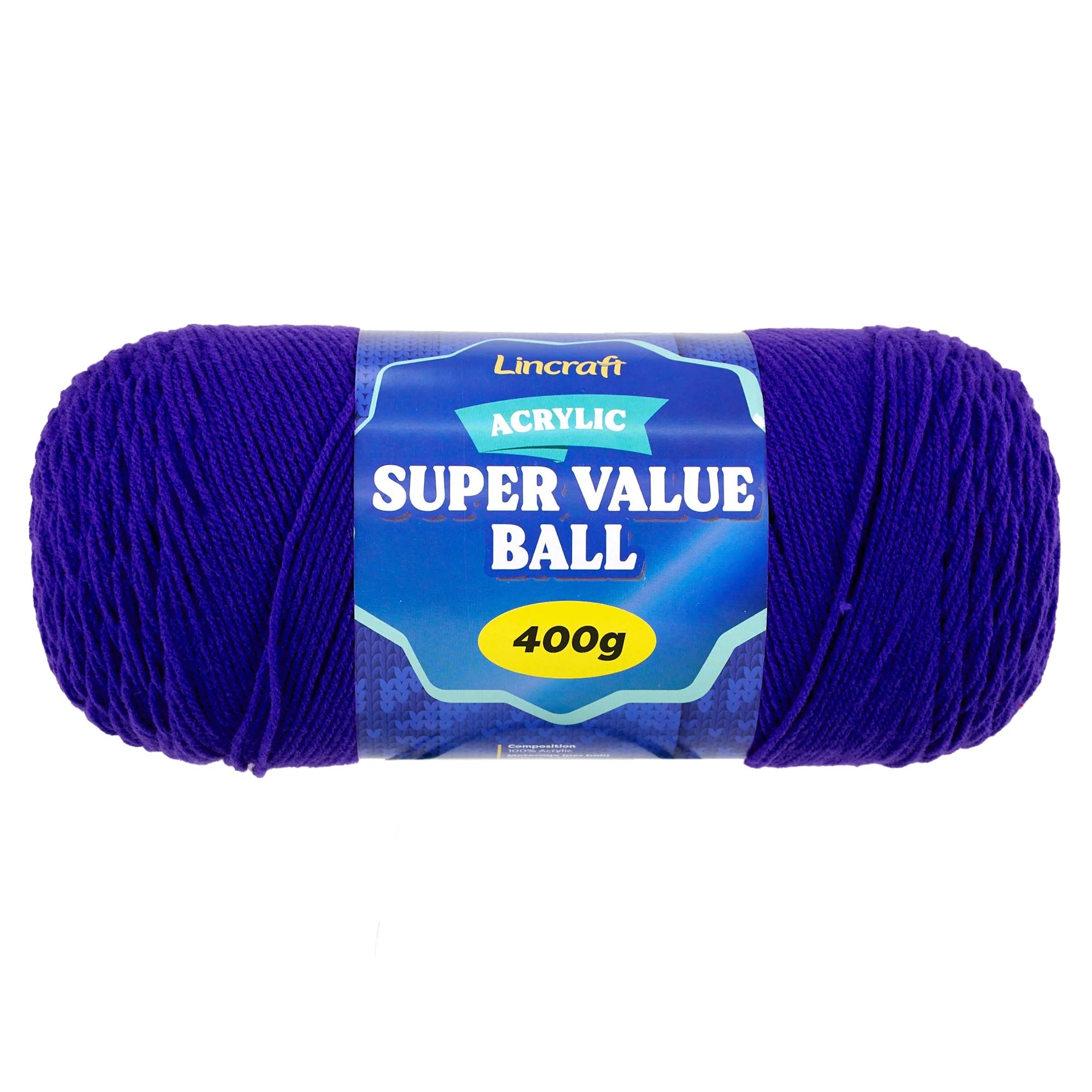 Acrylic Super Value Ball Crochet & Knitting Yarn, 400g Acrylic Yarn