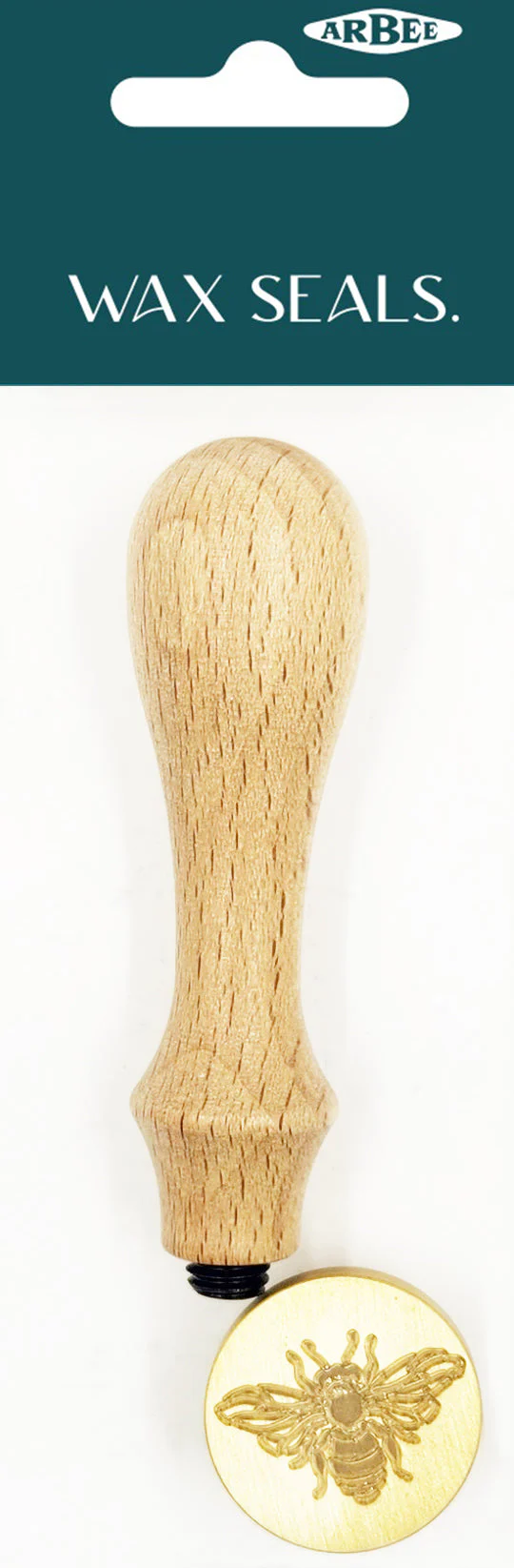 Arbee Wax Seal Wood Stamp, Bee- Gold