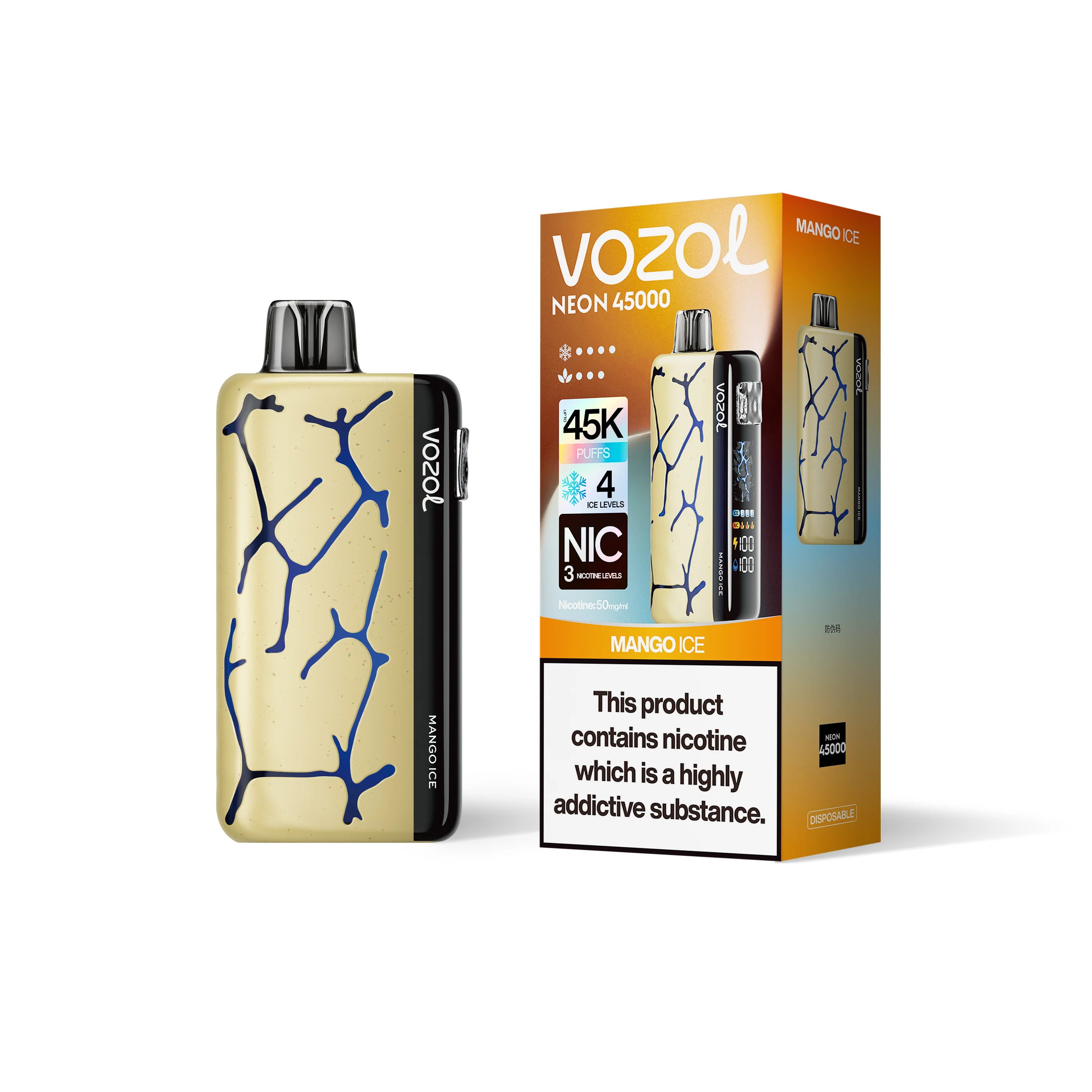 VOZOL NEON 45K wegwerpvape (alle smaken)