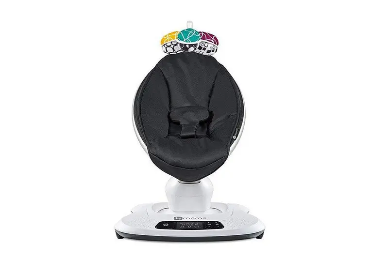 Huśtawka dla niemowląt 4moms mamaRoo 4 – kołysanki kompatybilne z technologią Bluetooth, z wieloma ruchami i 5 trybami uspokajania