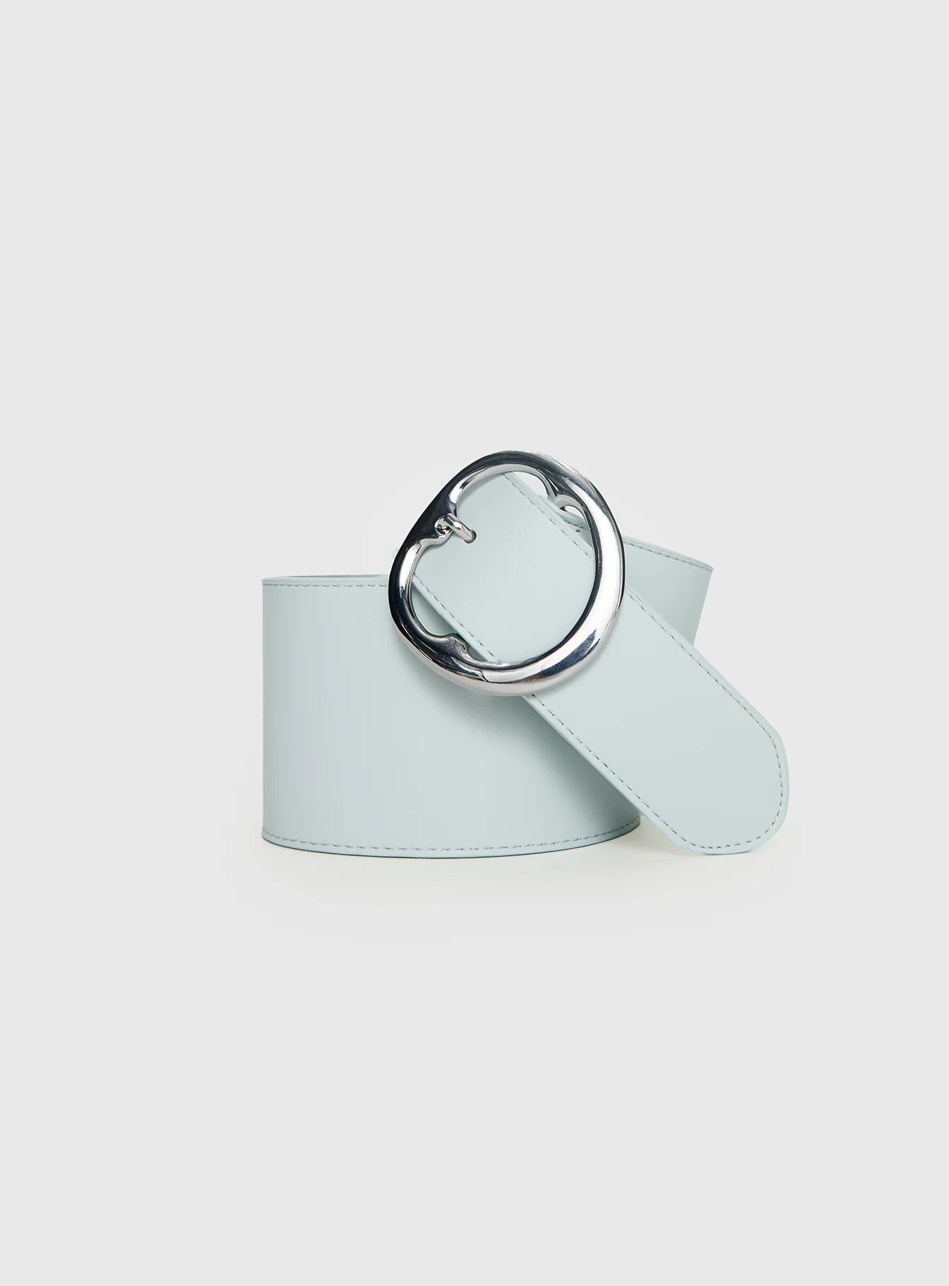 Katryna Faux Leather Belt Grey / Silver