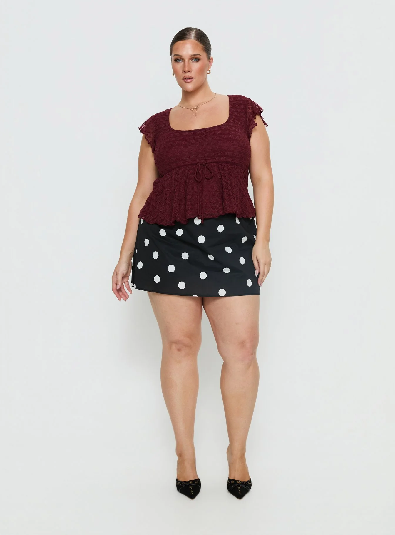 Auroraah Frill Top Cherry Curve