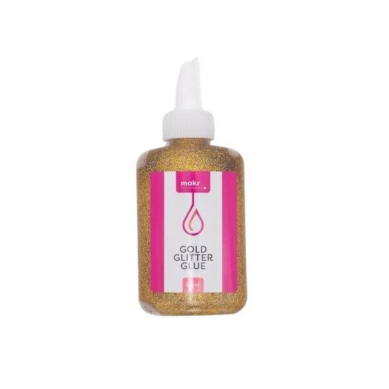 Makr Glitter Glue, Gold- 80ml