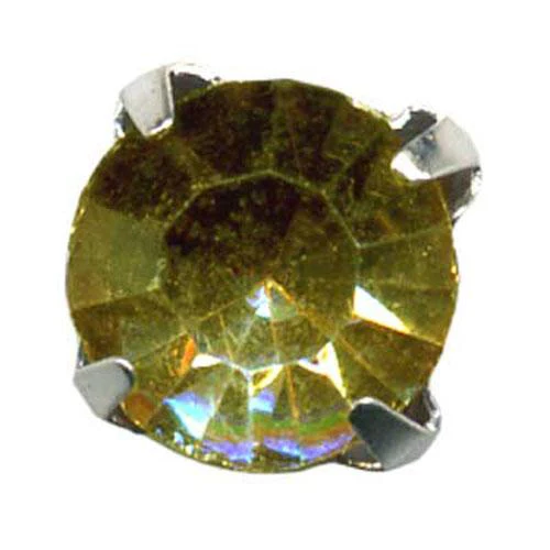 Sullivans Crystal Diamonte, 5mm Topaz- 25pk