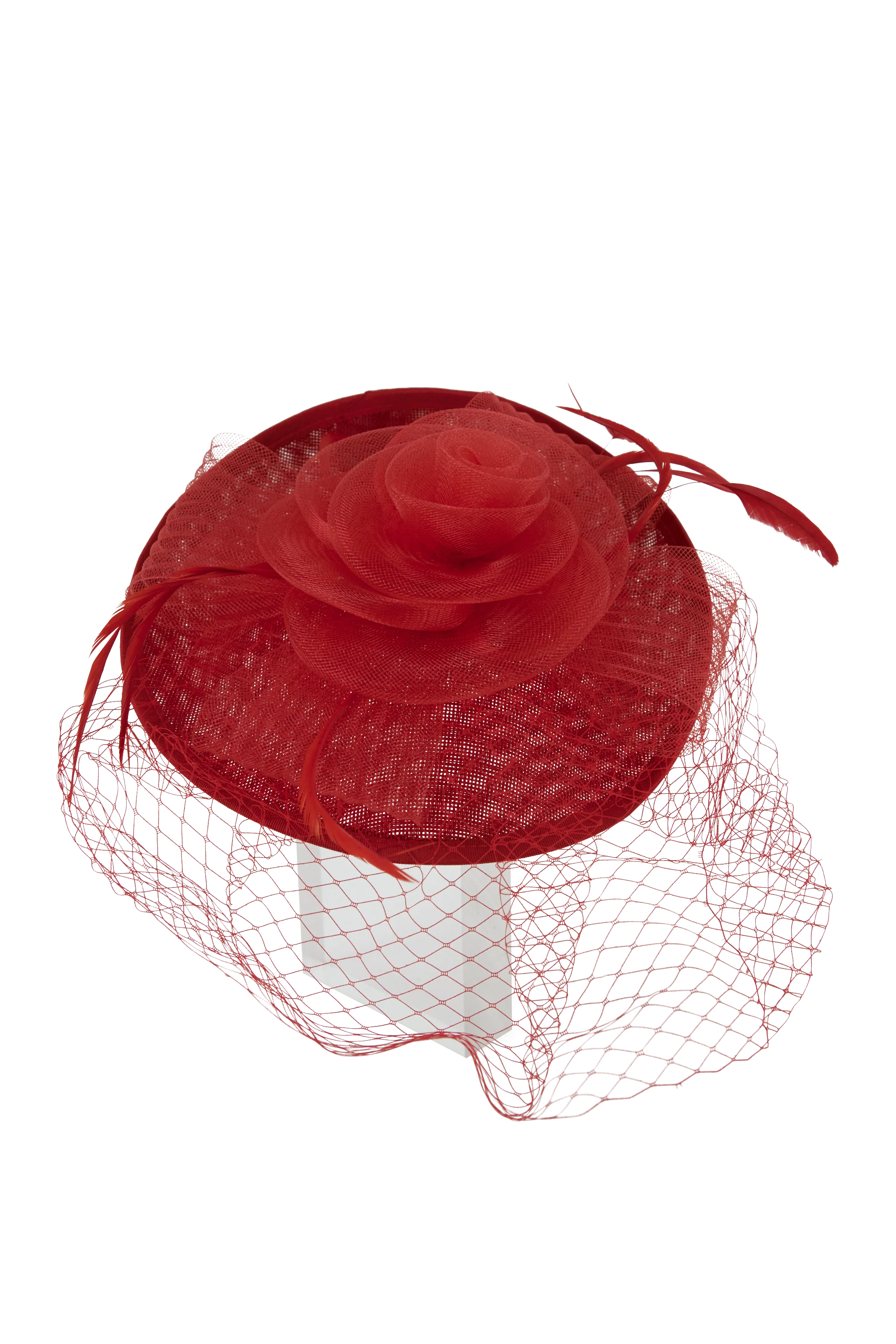 Lincraft Headband And Clip Fascinator, Ruth - Red