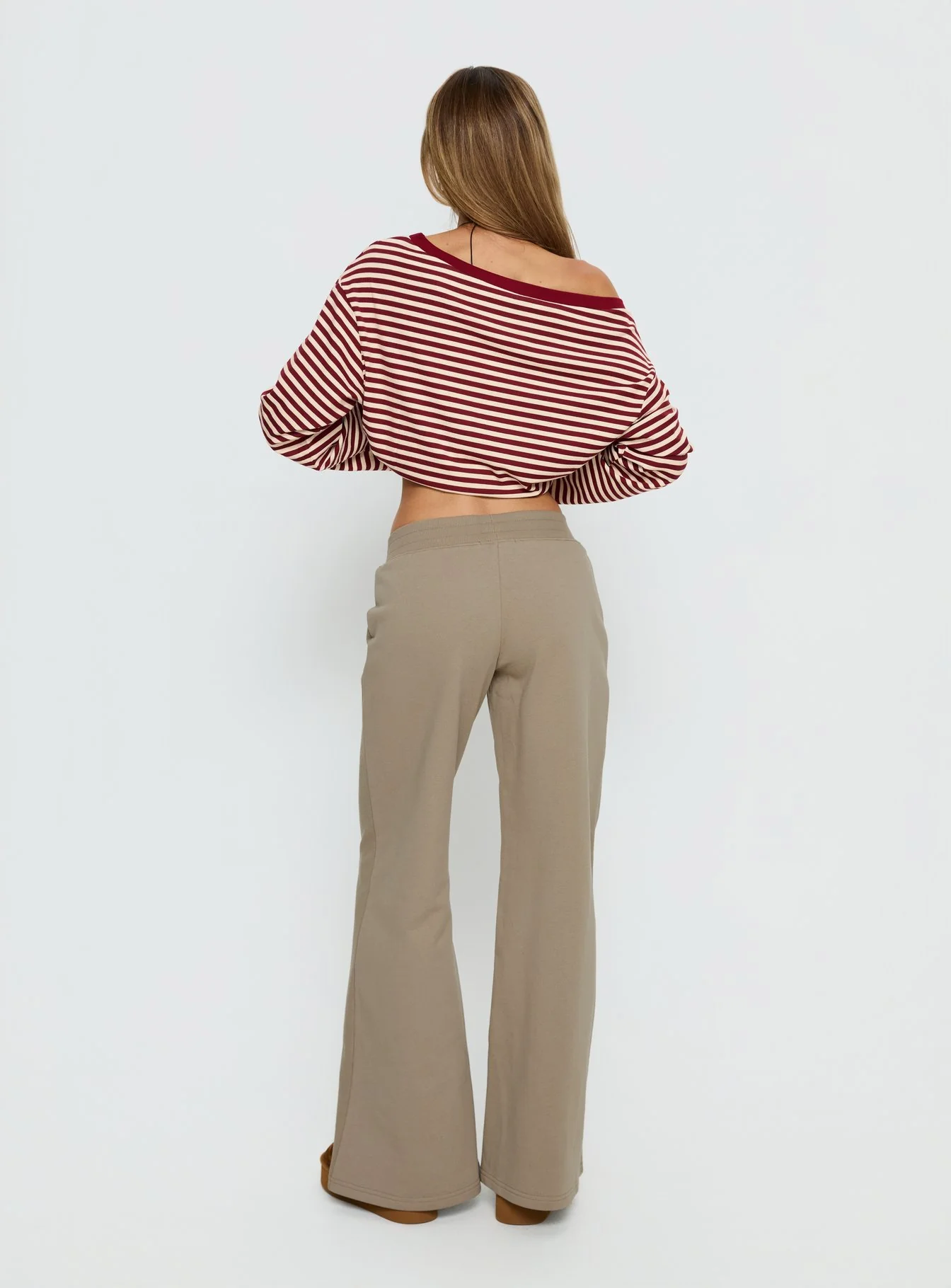 Summits Flared Track Pants Latte
