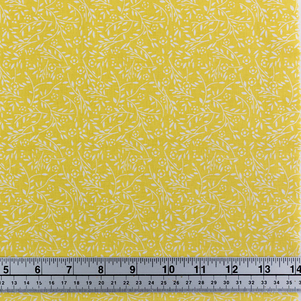 Print Craft & Quilting Fabric, Mini Leaves- Width 110cm