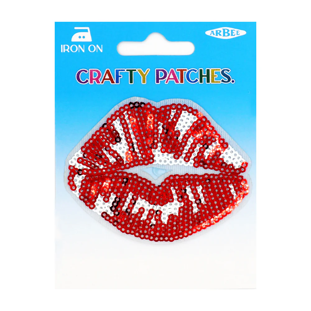 Arbee Sabrina Sequin Lips Crafty Patch 1pc