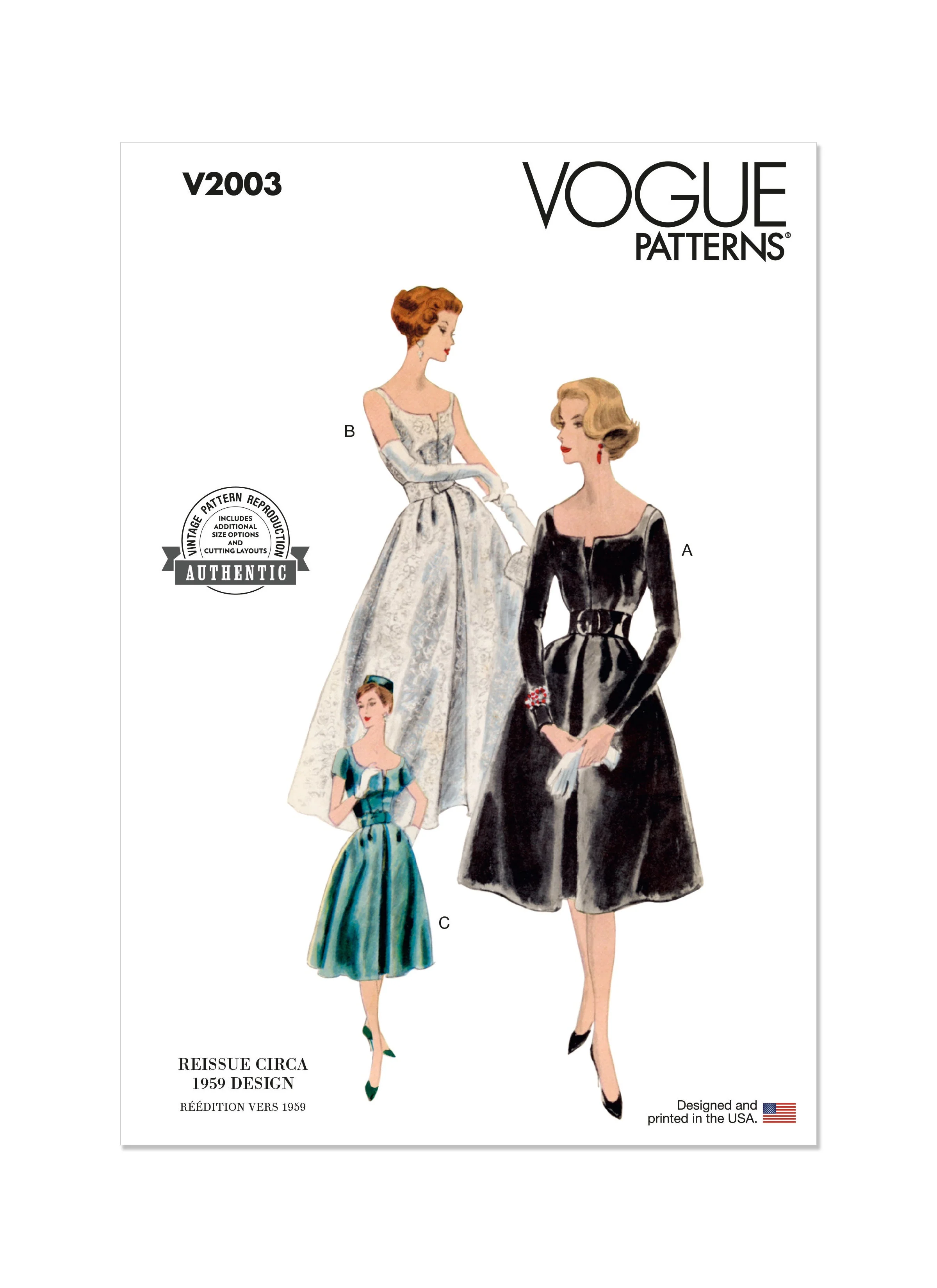 Vogue Pattern V2003 Misses