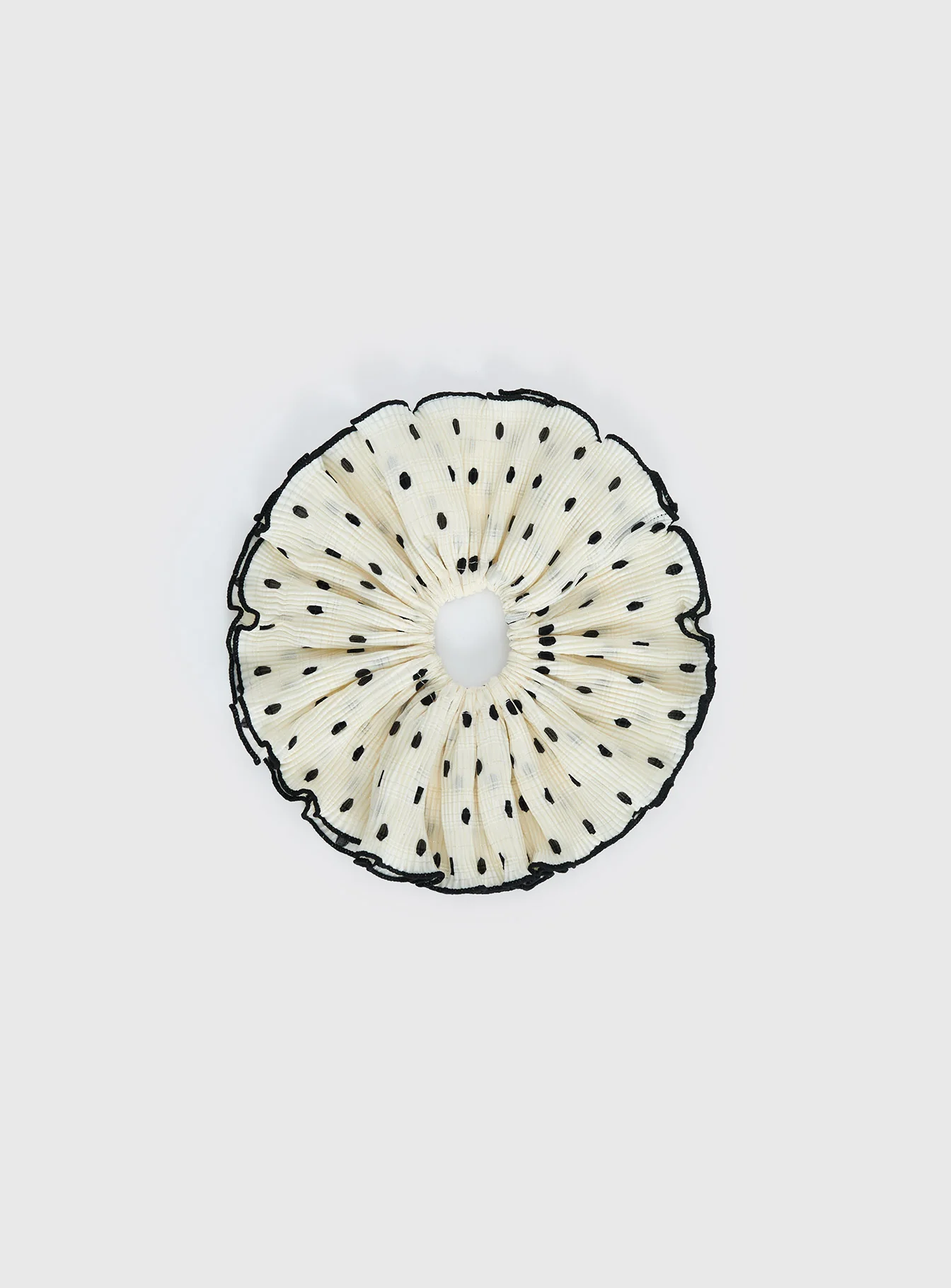 Greatest Gift Scrunchie White Polka Dot