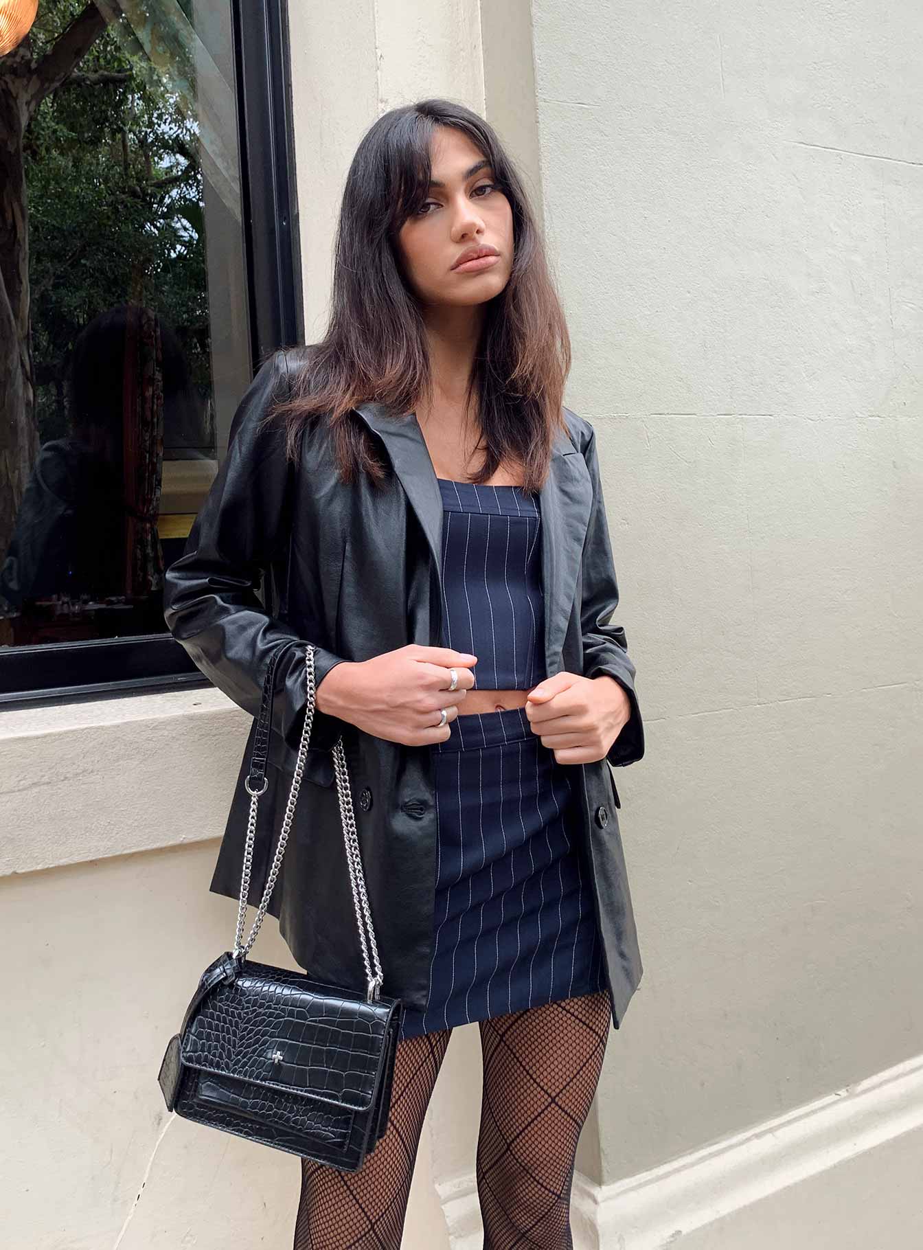 swatches-ellen-faux-leather-blazer