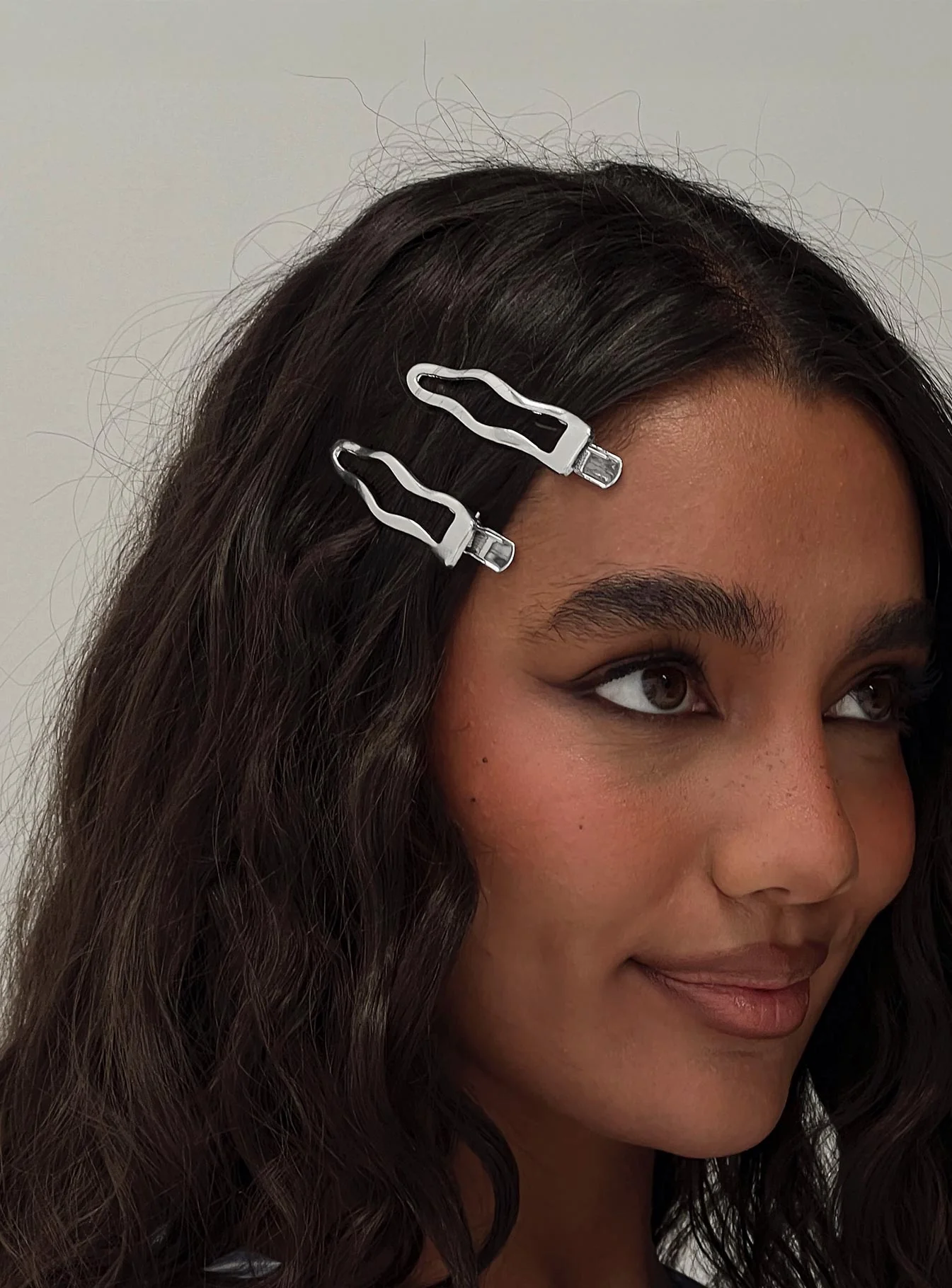 So Divine Hair Clip 2 Pack Silver