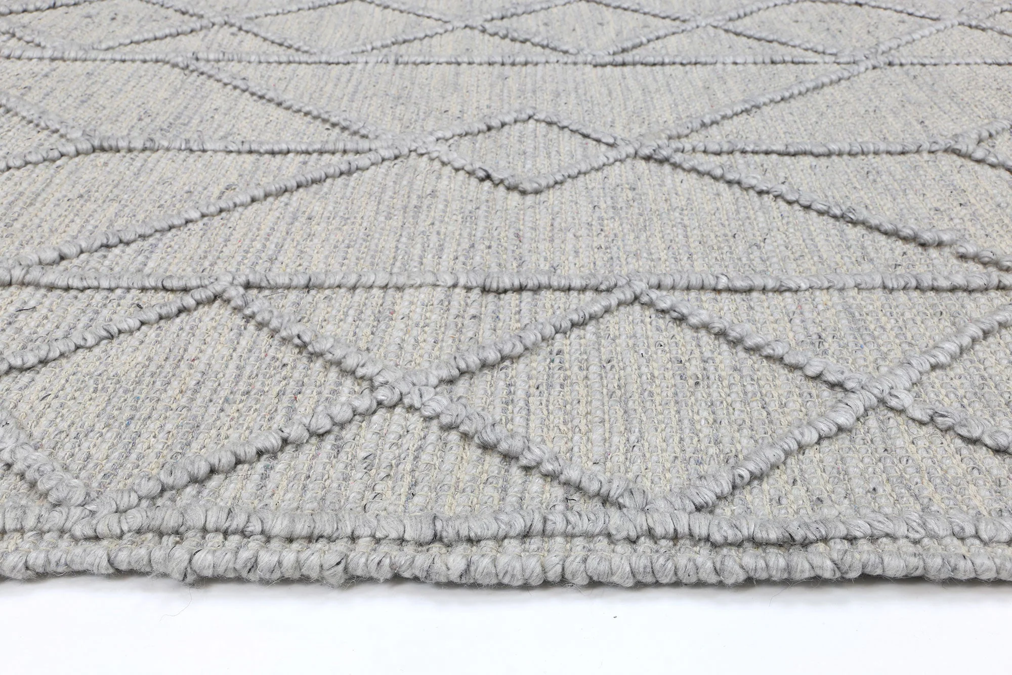 Himalaya Interweave Tribal Grey Wool Rug