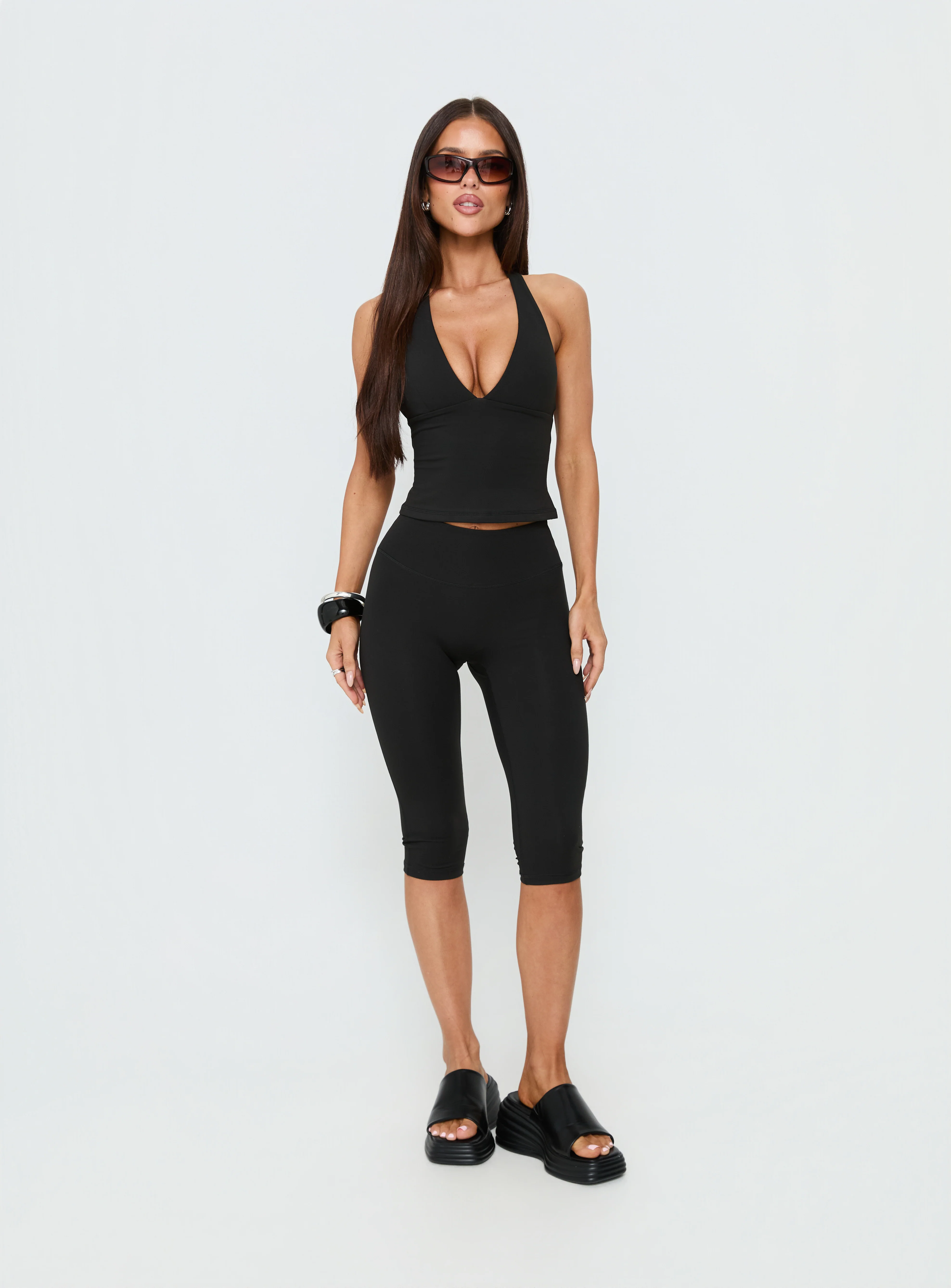 Power Hour Active Capri Leggings Black