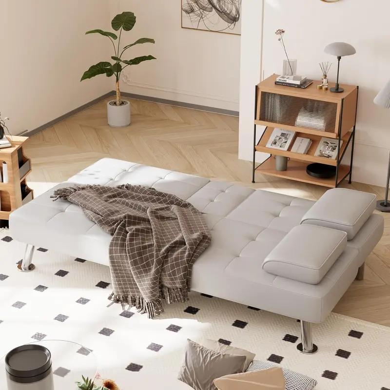 Sofa rozkładana Shahoo – rozkładana sofa ze skóry ekologicznej do salonu