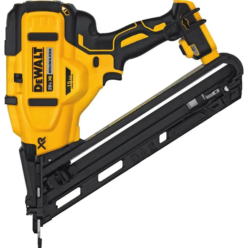 Gwoździarka akumulatorowa DEWALT 20 V MAX XR z akumulatorem litowo-jonowym, 15 Gauge, gwoździarka kątowa (tylko narzędzie) DCN650B
