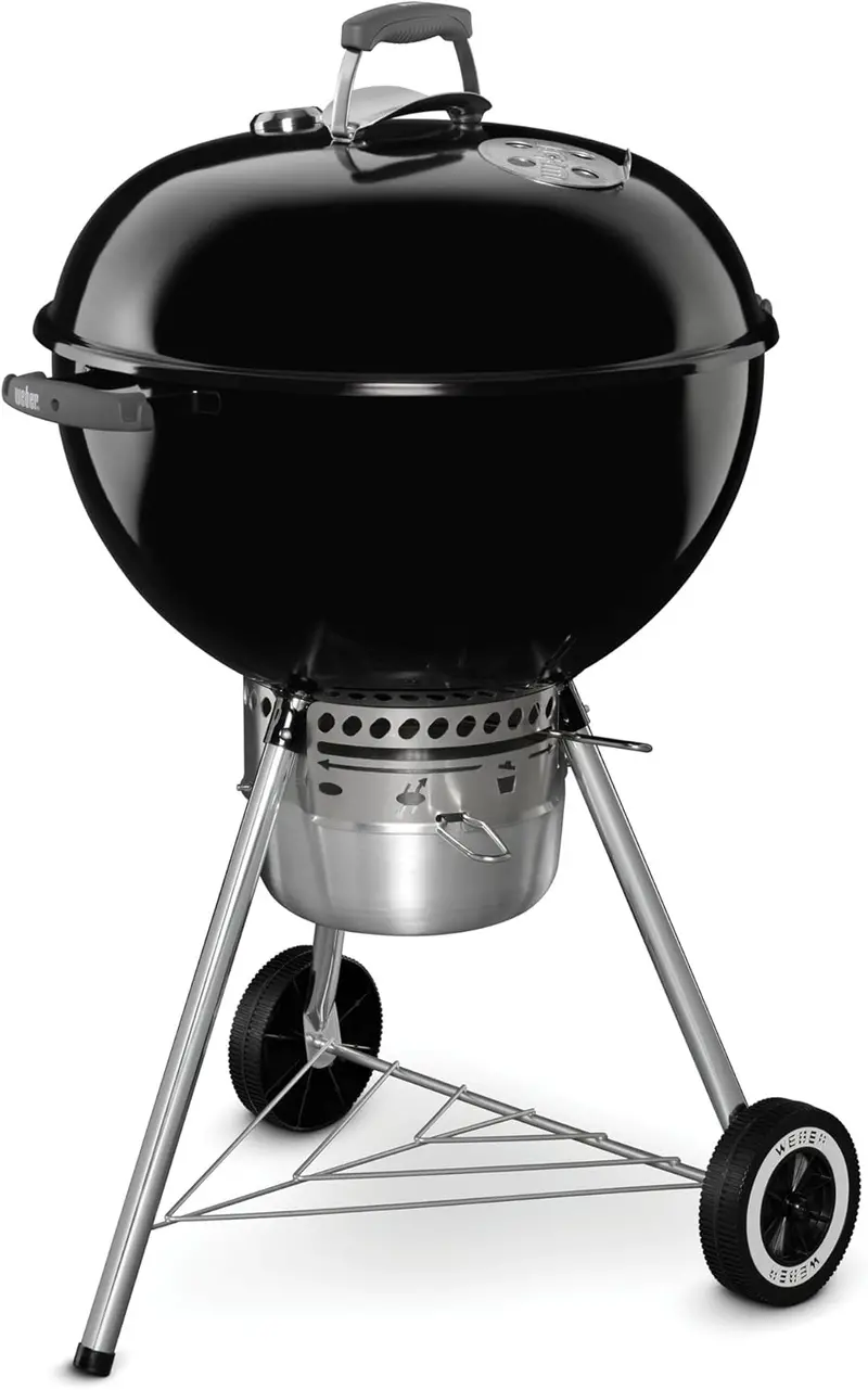 Grill węglowy Weber Original Kettle Premium 22 cale — wykończenie w kolorze czarnym