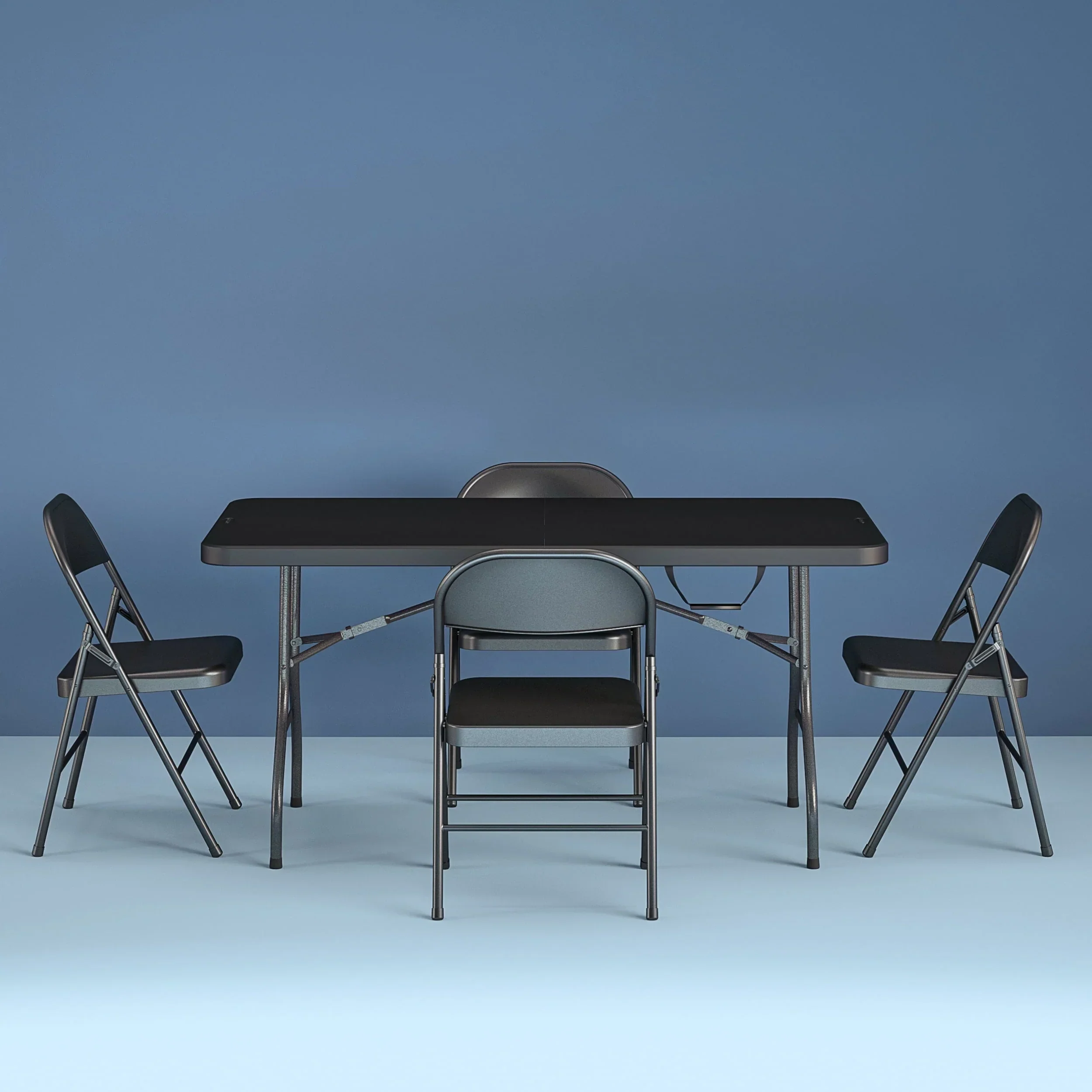 Cosco 6 Foot Centerfold Folding Table, Black