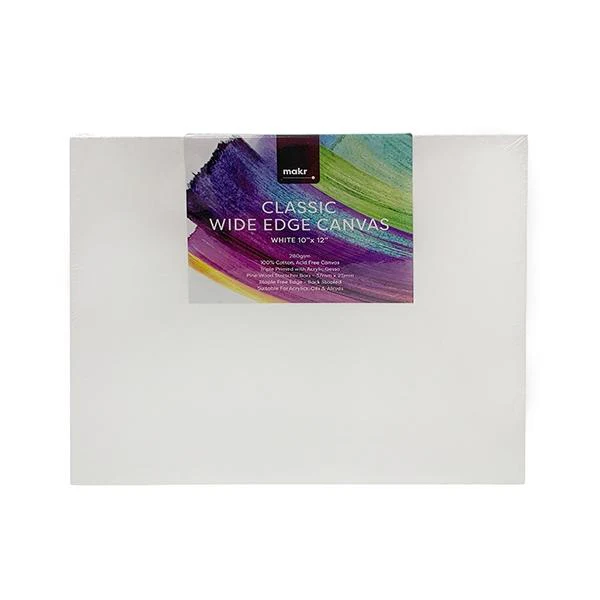 Makr 10x12in - Classic Wide Edge Canvas White