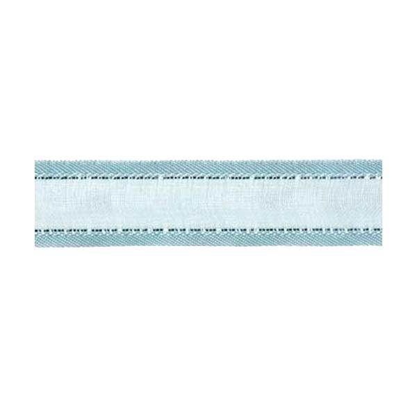 Sullivans Rayon Organza, Light Blue Silver Edge- 15mmx5m
