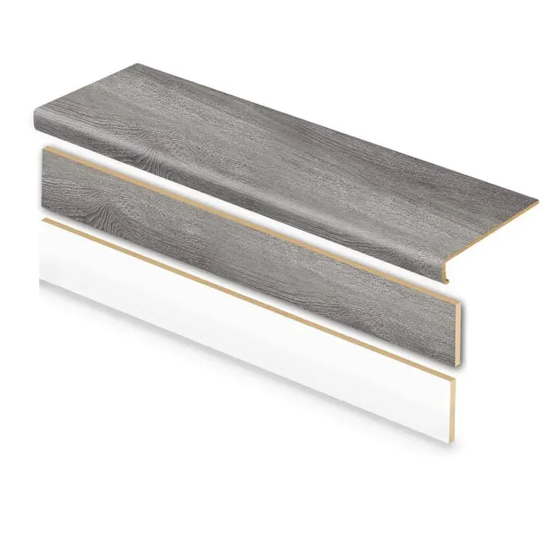 Zestaw schodów laminowanych Cap A Tread Aiden z odwracalnymi podstopnicami – Platinum/Alberta Spruce/Baneberry, 119 cm długości × 31 cm szerokości × 5,8 cm wysokości