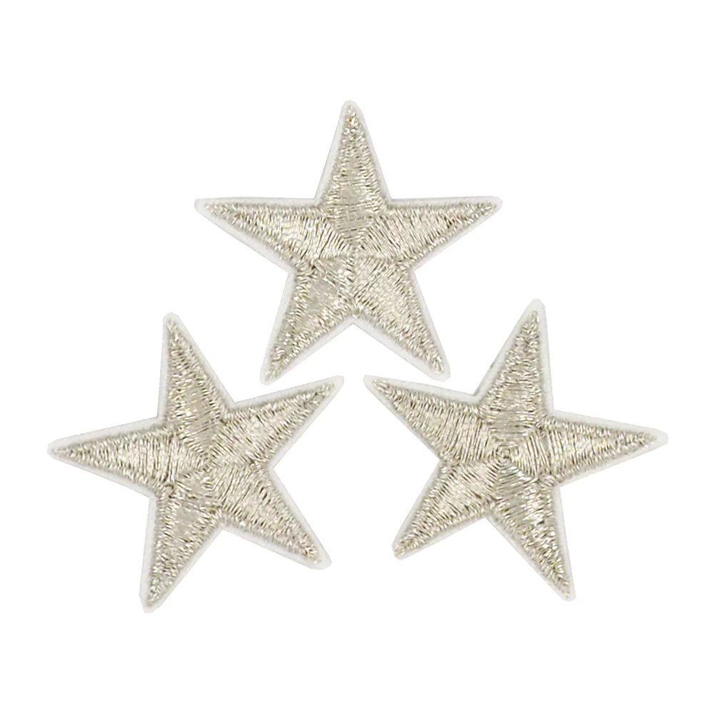 Arbee Crafty Patch, Military Silver Stars- 3pc