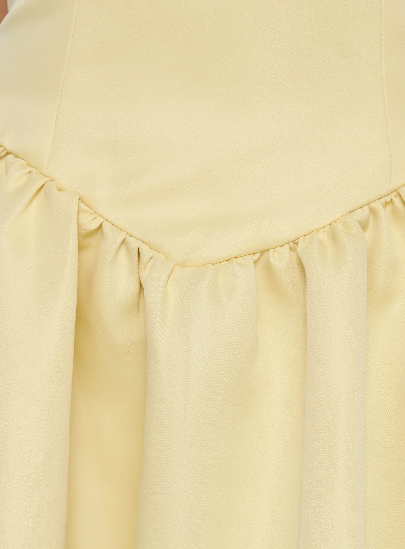 Soft Bloom Drop Waist Strapless Maxi Dress Yellow