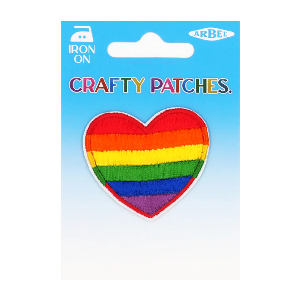 Arbee Crafty Patch, Pride Heart- 1pc