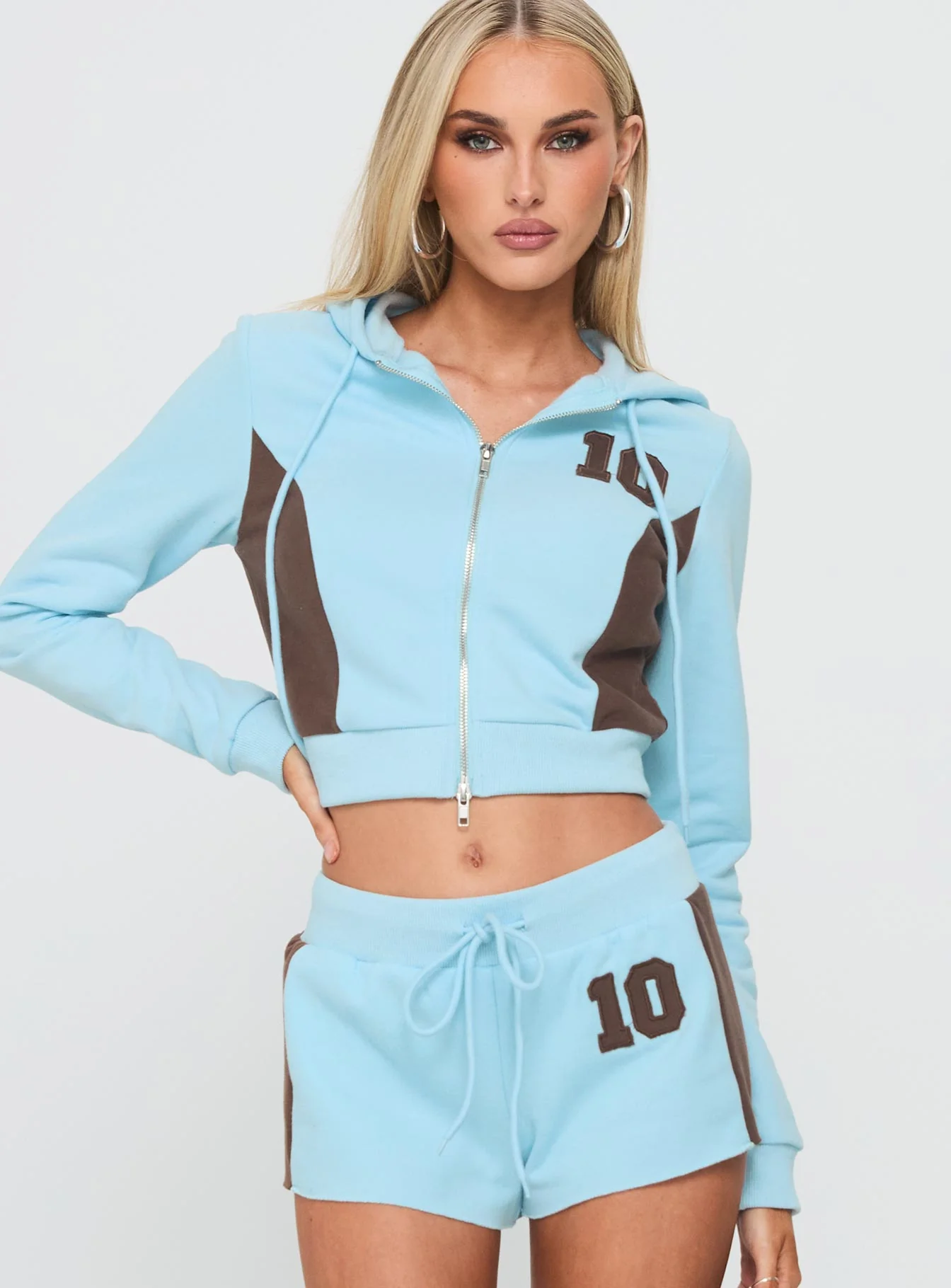 Notable Double Zipper Jumper Blue