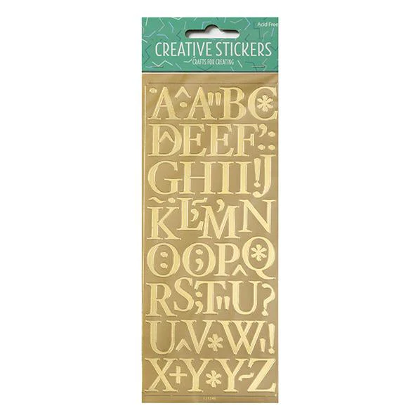 Arbee Stickers, Upper Case Letters Silver