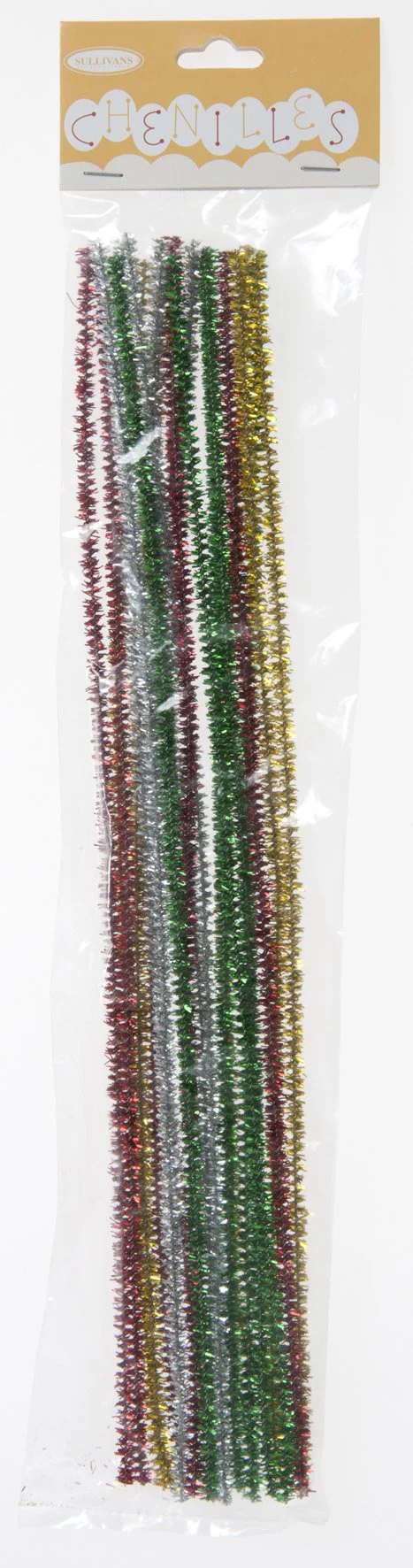 Sullivans Chenilles 20pk, Christmas Mix- 3mm