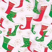 Christmas Organza Fabric, Stockings- Width 148cm