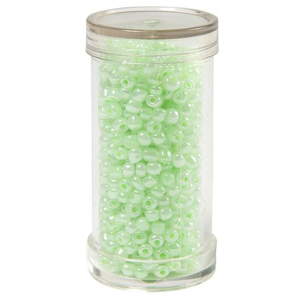 Sullivans Seed Beads, Pearl Green- Size 8