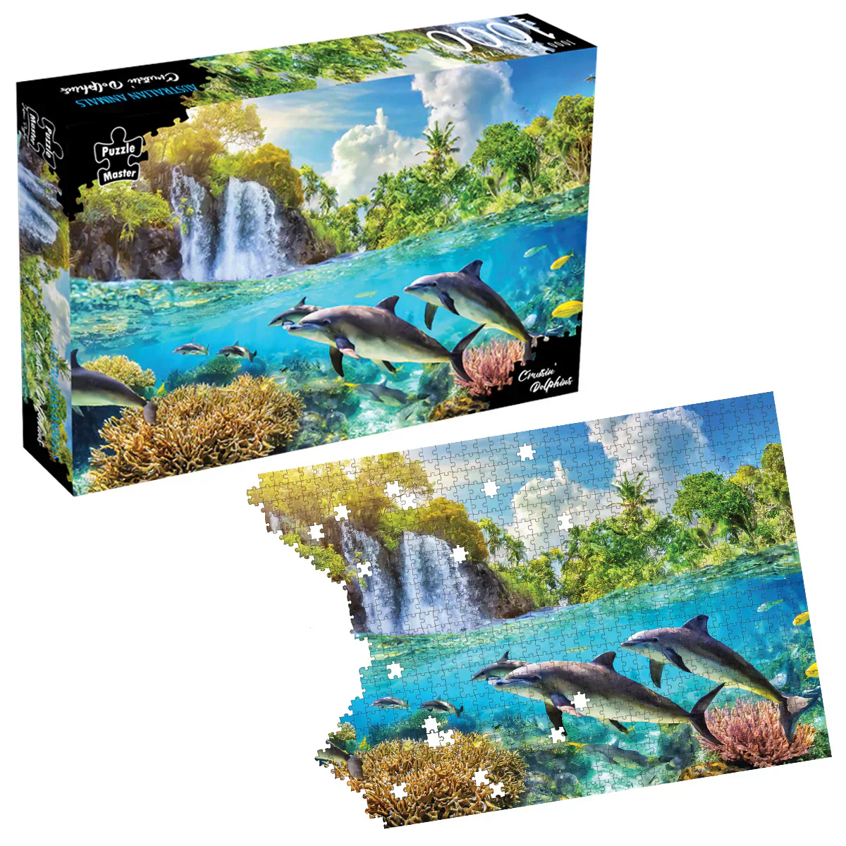 1000-Piece Jigsaw Puzzle, Crusin Dolphins