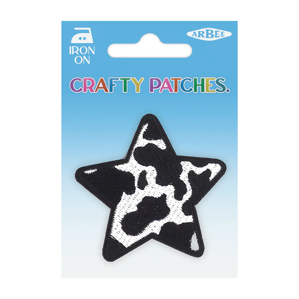 Arbee Crafty Patch, Cow Star- 1pc