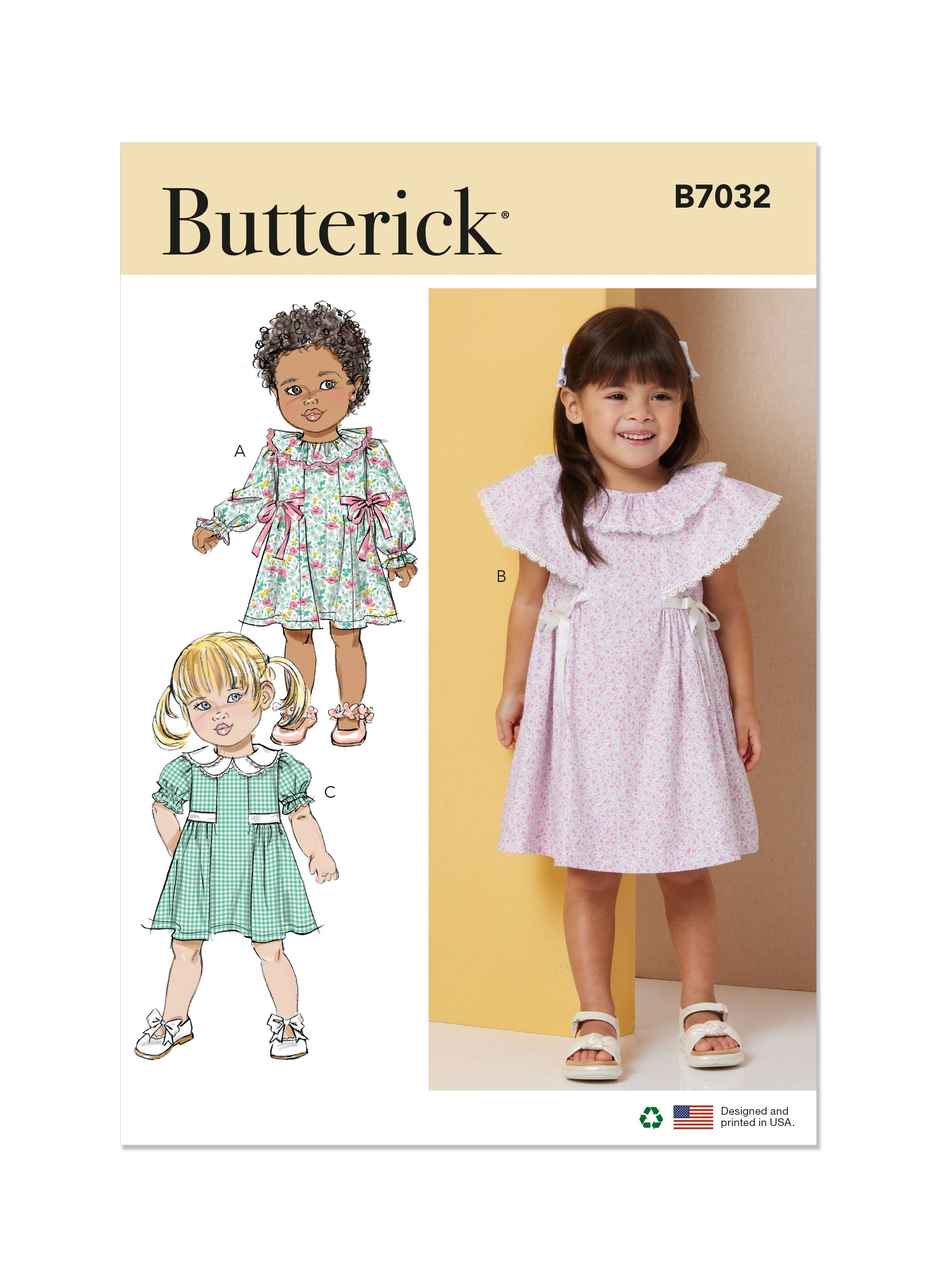 Butterick Pattern B7032 Toddler Dress