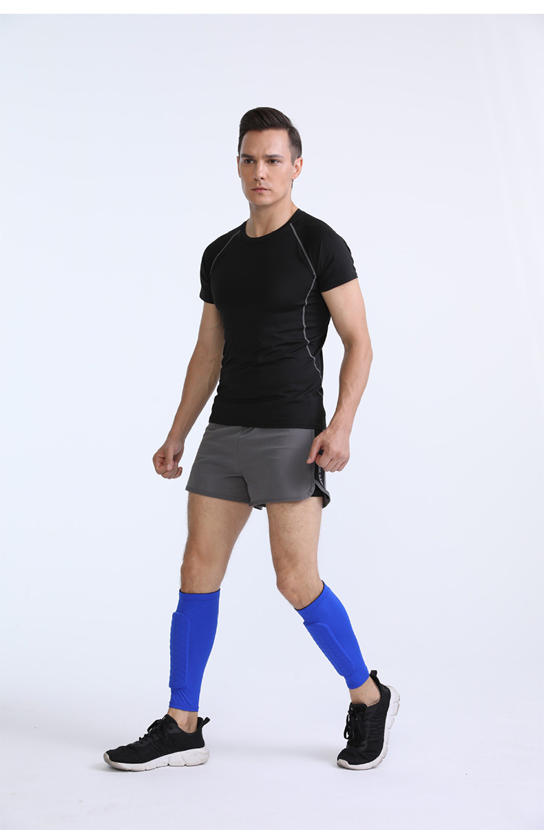 Honeycomb Compression Leg Sleeves Protective Impact Resistant Shin Protector Anti-Fall Padded Calf Sleeves Honeycomb Shin Guards